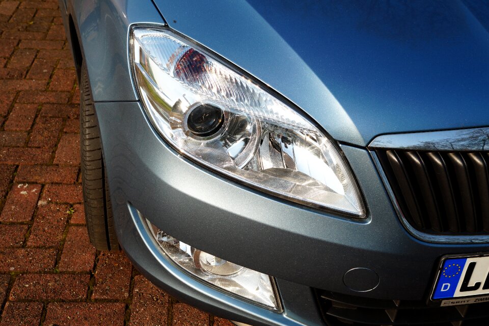 Skoda blue metallic modern
