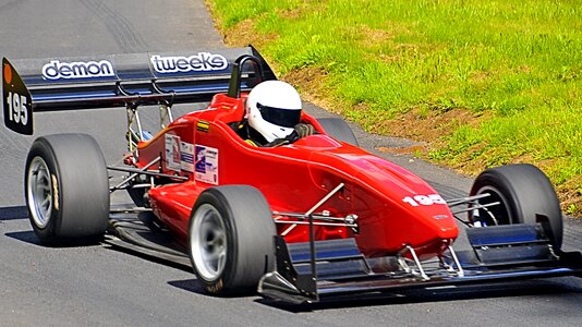 Fast automobiles hill climb