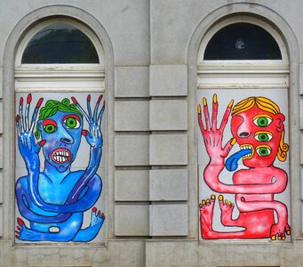 Graffiti hauswand czech republic