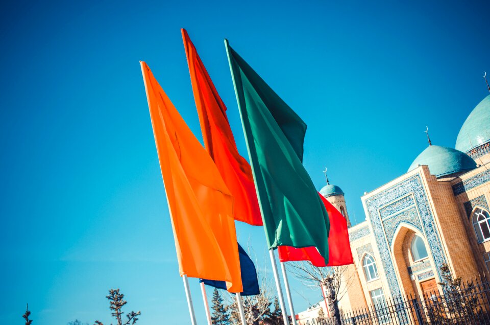 Red flag the blue flag the orange flag