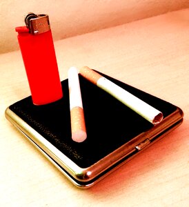 Smoking highly addictive nicotine photo