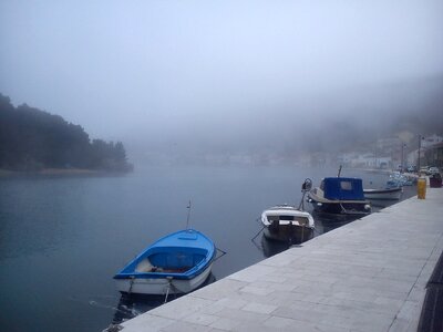 Adriatic port fishing boats photo