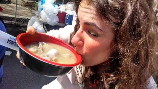 Food drinking girl