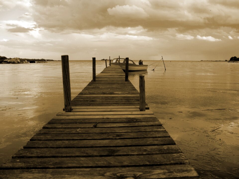 Dock nature clouds