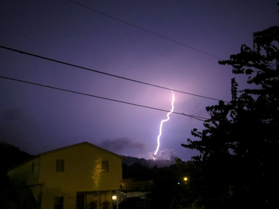 Storm lightning strike electricity