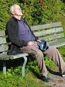 Human bench person photo