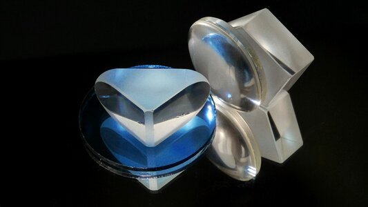 Optical elements prism lens photo