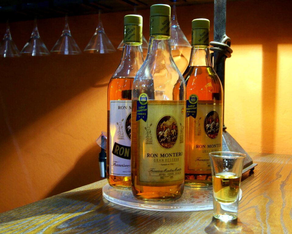 Glass bottle ron montero