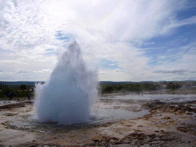 Landscape fountain eruption
