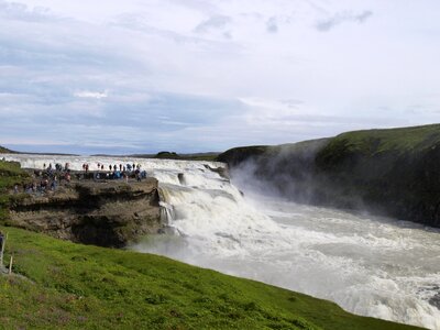Iceland waterfall landscape