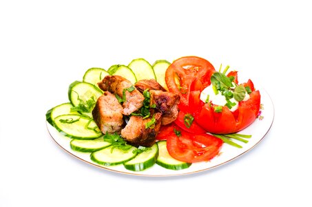 Cucumbers tomatoes dish