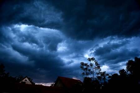 Storm cloud rain
