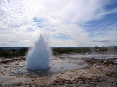 Landscape fountain eruption