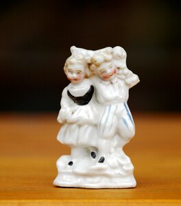 Porcelain antique couple photo