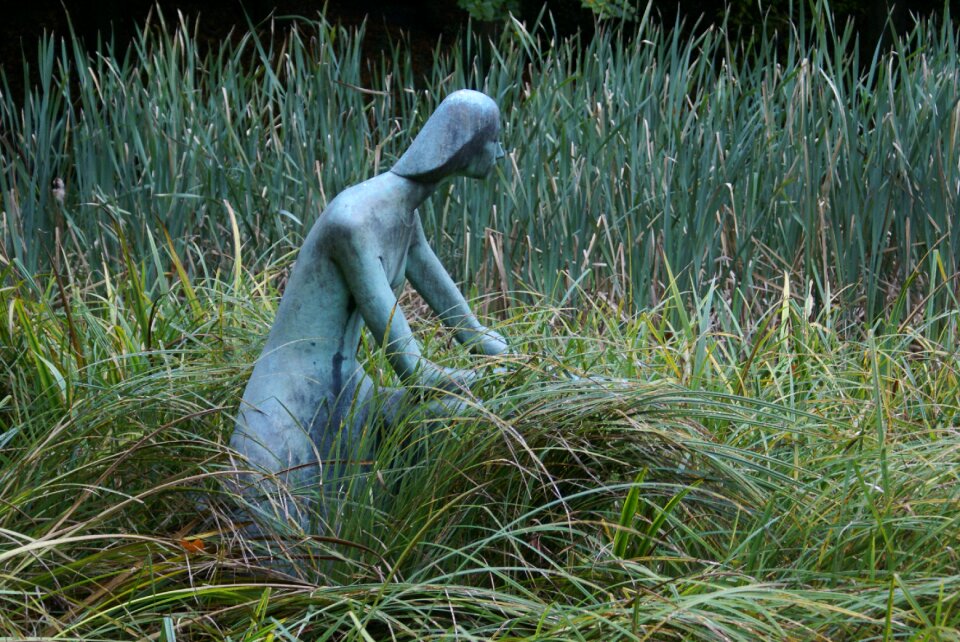 Figure girl grass