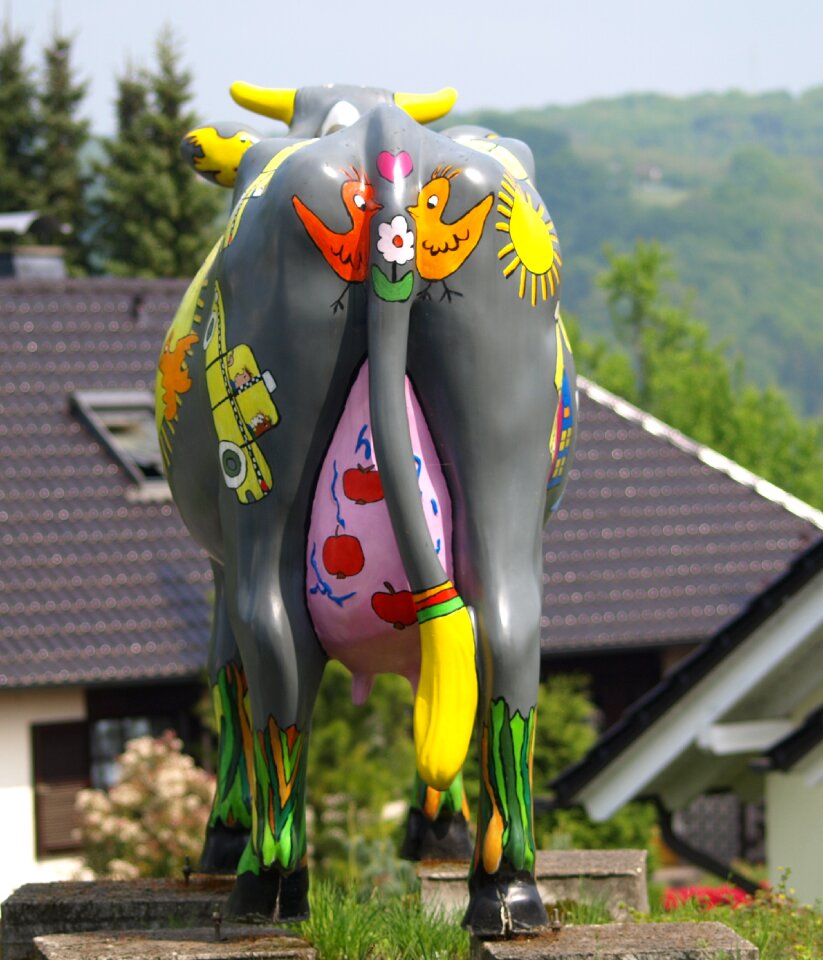 Colorful sculpture painted