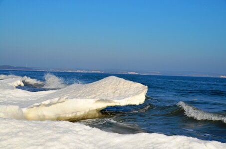 Ice floes baltic sea winter