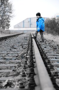Rails railway blue photo