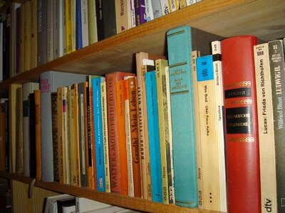 Read bookcase book shelf photo