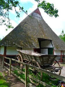 Thatched roof country fence