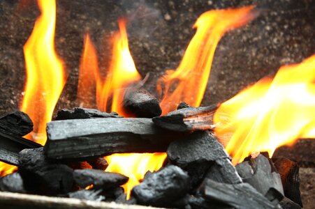 Burn wood smoke photo