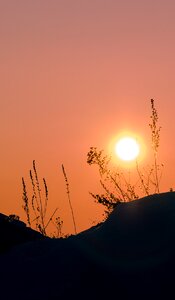 Winter sunset silence