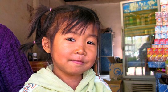 Children girl laotian photo