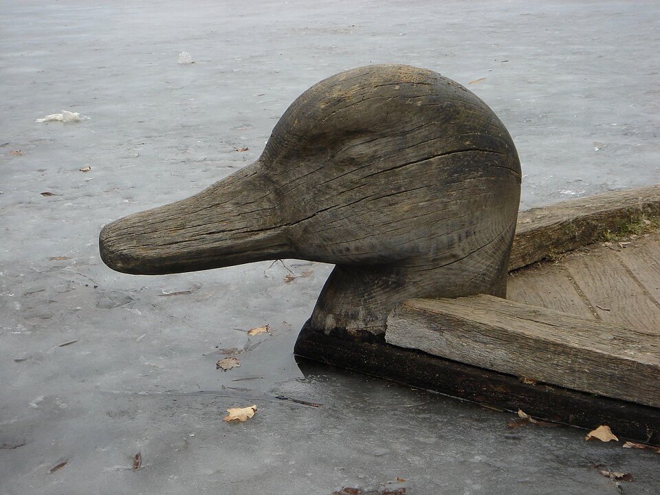 Imitation wood head