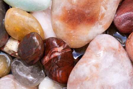 Pure minerals semi precious stones pebble