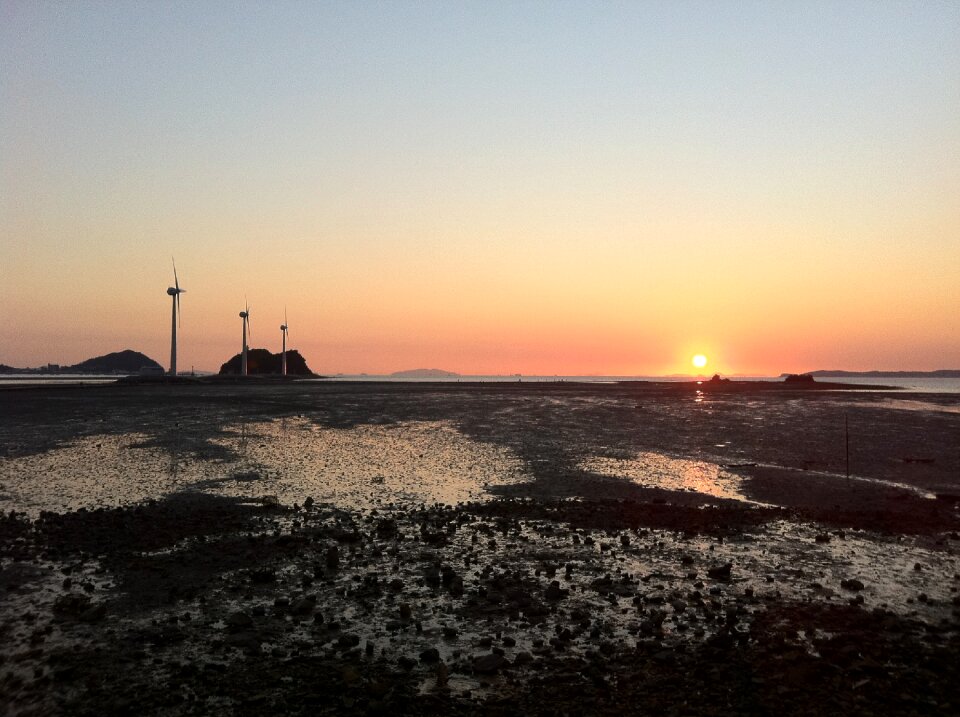 In the evening tidal lagoon