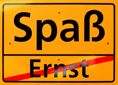 Road sign fun ernst
