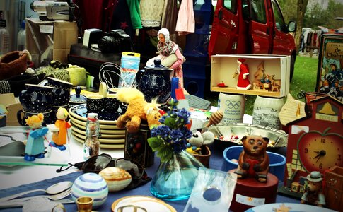 Flea market were used used photo