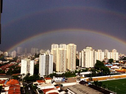 Rainbow city sky