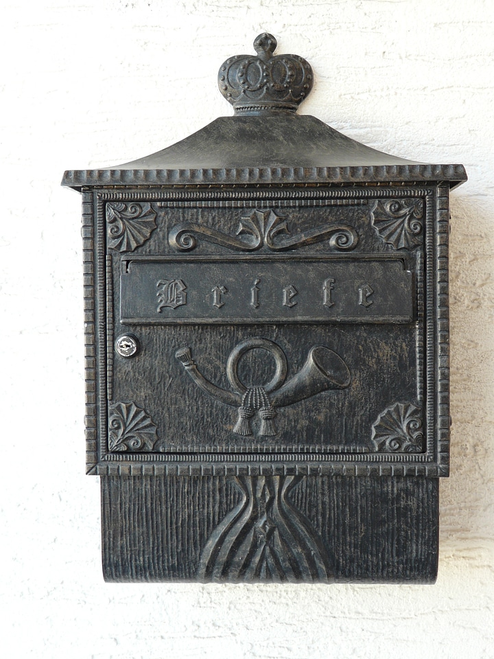 Metal house entrance letter boxes