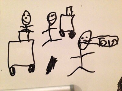 Crayon art cartoon