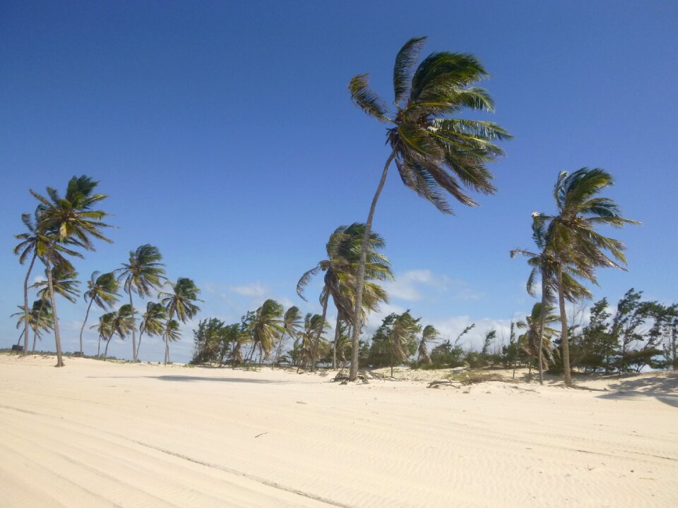 Sand beach blue sky