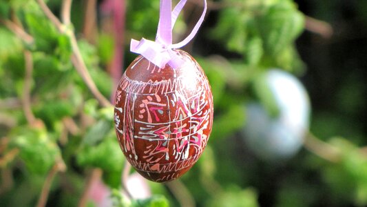 Easter eggs tree decorations colorful