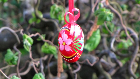 Easter eggs tree decorations colorful