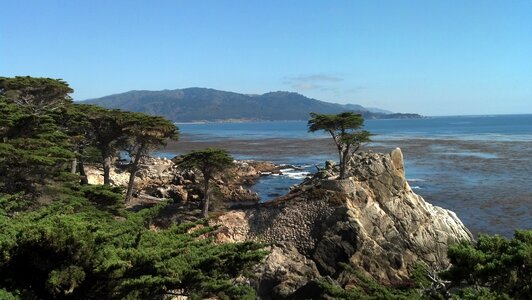Coast landscape mountains