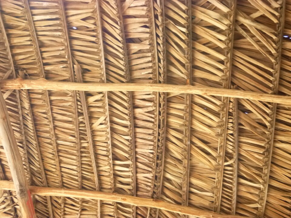 Roof braided leaves cabin