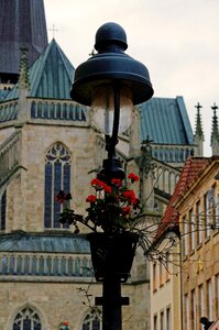 Osnabrück street lamp church photo