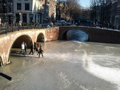 Ice canals frozen