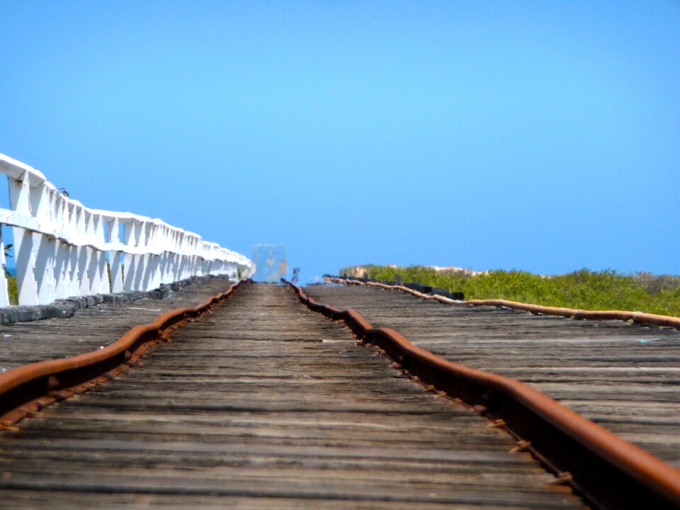 Train tracks transportation fence