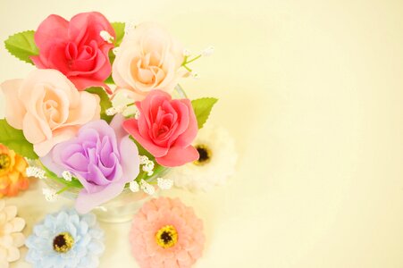 Pink light blue white