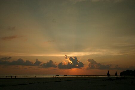 Romance mood setting sun