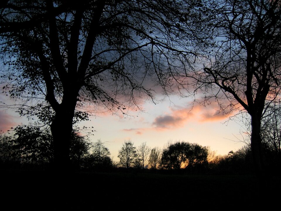 Clouds form sunrise shadow