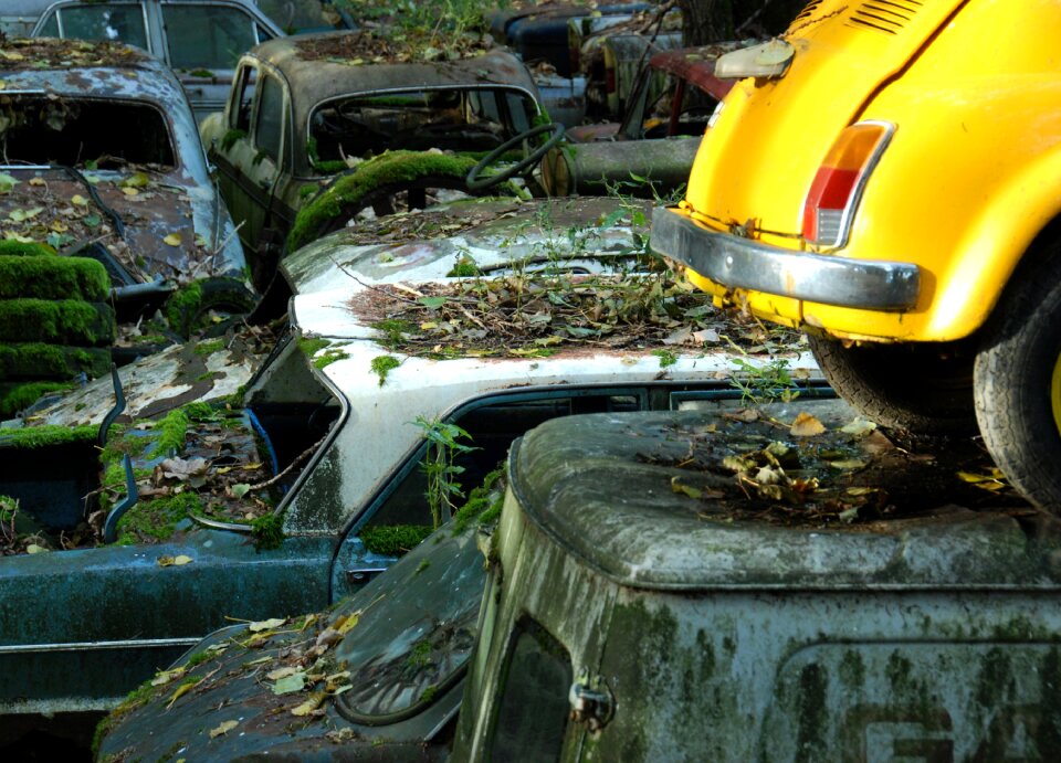 Discarded splash of color light dark