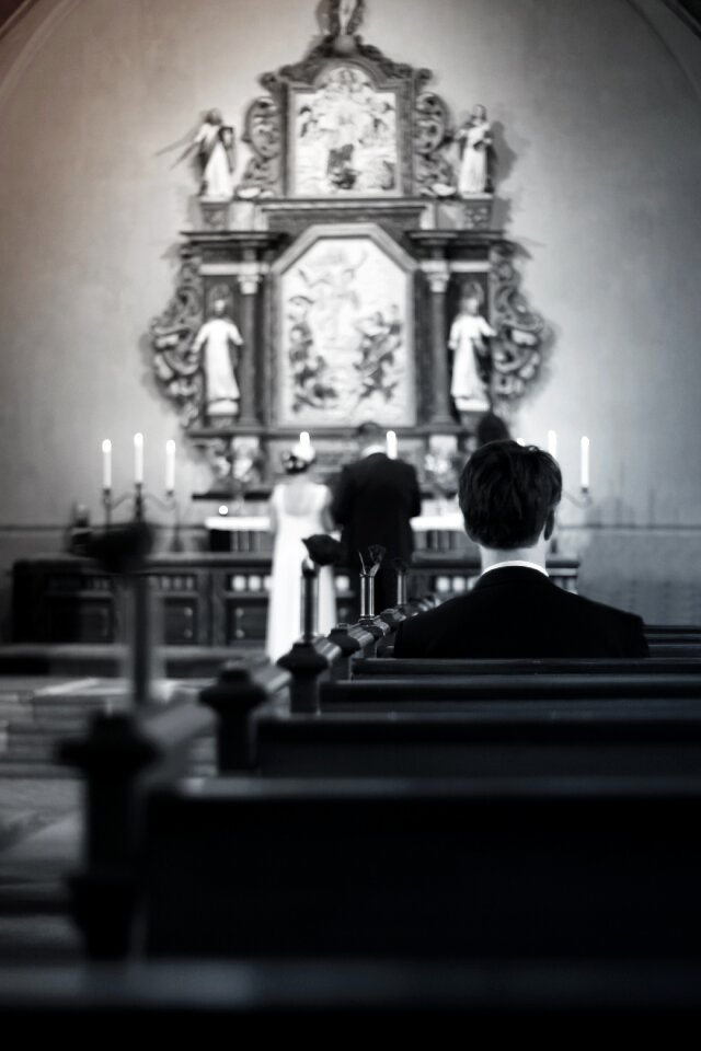 Church fest black and white