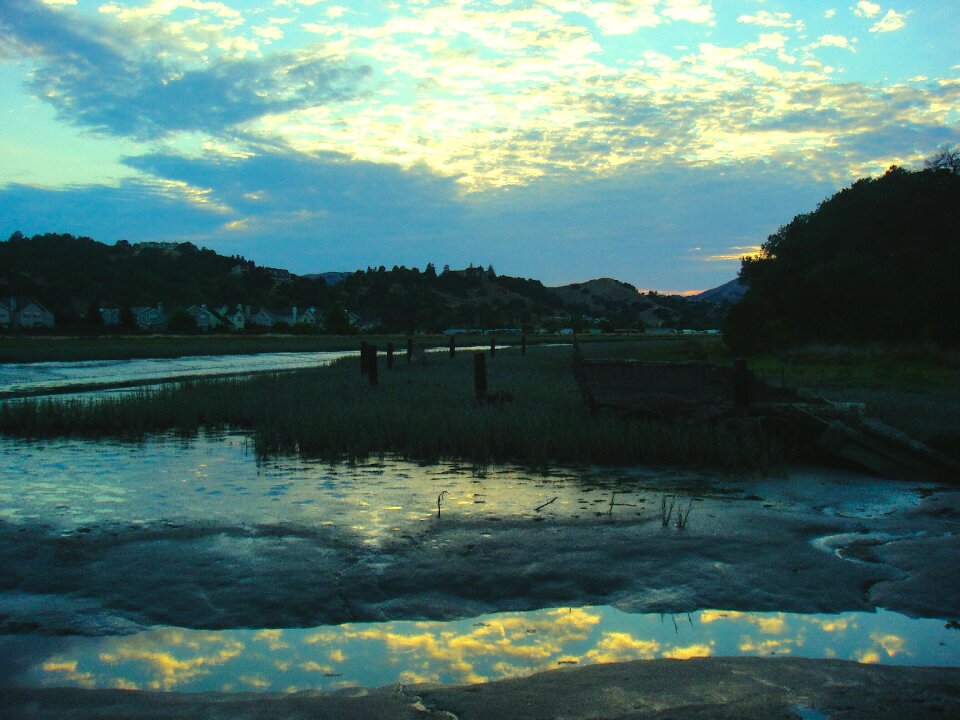 Clouds sunset evening