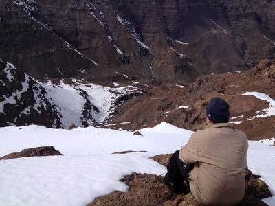 Mountains contemplation peace photo